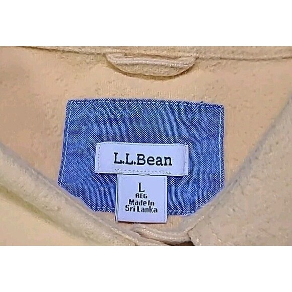 LL Bean Women's Long Sleeve Button Up 278559 Yellow Cotton Size Large Regular - Picture 2 of 10